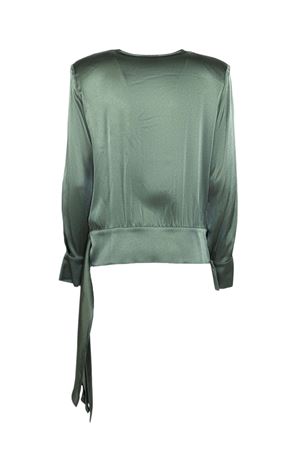 Blusa in cotone e seta verde SEMI COUTURE | Y6SM11S291